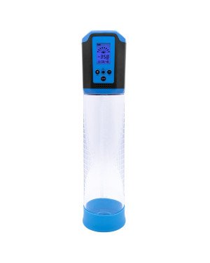 Автоматична вакуумна помпа Men Powerup Passion Pump Blue, LED-табло, перезаряджувана, 8 режимів