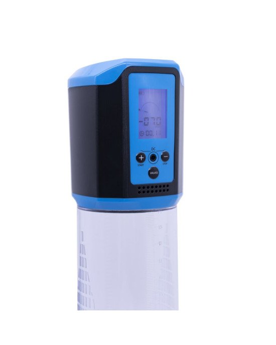 Автоматична вакуумна помпа Men Powerup Passion Pump Blue, LED-табло, перезаряджувана, 8 режимів Автоматична вакуумна помпа Men Powerup Passion Pump Blue, LED-табло, перезаряджувана, 8 режимів
