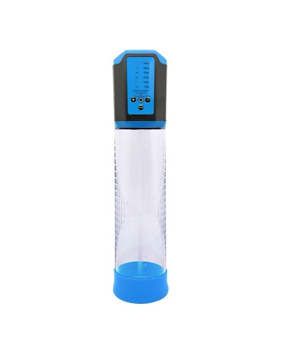 Автоматична вакуумна помпа Men Powerup Passion Enlargement system Blue, перезаряджувана, 5 режимів Автоматична вакуумна помпа Men Powerup Passion Enlargement system Blue, перезаряджувана, 5 режимів