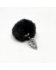 Металева анальна пробка Кролячий хвостик Alive Fluffy Twist Plug S Black, діаметр 2,9 см Металева анальна пробка Кролячий хвостик Alive Fluffy Twist Plug S Black, діаметр 2,9 см