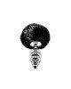 Металева анальна пробка Кролячий хвостик Alive Fluffy Twist Plug M Black, діаметр 3,4 см Металева анальна пробка Кролячий хвостик Alive Fluffy Twist Plug M Black, діаметр 3,4 см