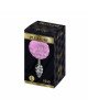 Металева анальна пробка Кролячий хвостик Alive Fluffy Twist Plug L Purple, діаметр 3,8 см