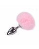 Металева анальна пробка Кролячий хвостик Alive Fluffy Plug L Pink, діаметр 3,9 см Металева анальна пробка Кролячий хвостик Alive Fluffy Plug L Pink, діаметр 3,9 см