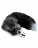 Металева анальна пробка Лисячий хвіст Alive Black And White Fox Tail M, діаметр 3,4 см Металева анальна пробка Лисячий хвіст Alive Black And White Fox Tail M, діаметр 3,4 см