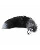 Металева анальна пробка Лисячий хвіст Alive Black And White Fox Tail M, діаметр 3,4 см Металева анальна пробка Лисячий хвіст Alive Black And White Fox Tail M, діаметр 3,4 см