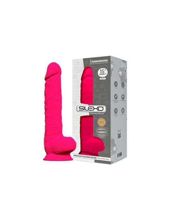 Фалоімітатор SilexD Kingston Pink (MODEL 15in), двошаровий, силікон+Silexpan, діаметр 7 см Фалоімітатор SilexD Kingston Pink (MODEL 15in), двошаровий, силікон+Silexpan, діаметр 7 см