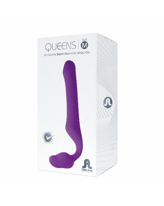 Безремінний страпон Adrien Lastic Queens M, регульований вигин, діаметр 3,4 см Безремінний страпон Adrien Lastic Queens M, регульований вигин, діаметр 3,4 см
