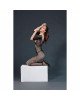 Бодістокінг з доступом Moonlight Model 05 Black, виріз на спині, імітація ажурного бралета Бодістокінг з доступом Moonlight Model 05 Black, виріз на спині, імітація ажурного бралета