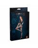 Бодістокінг з доступом Moonlight Model 05 Black, виріз на спині, імітація ажурного бралета Бодістокінг з доступом Moonlight Model 05 Black, виріз на спині, імітація ажурного бралета