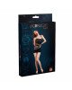 Мінісукня на одне плече Moonlight Model 12 Black, вертикальна бахрома