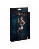 Комплект: боді та панчохи Moonlight Model 15 Black, з квітковим вертикальним малюнком Комплект: боді та панчохи Moonlight Model 15 Black, з квітковим вертикальним малюнком