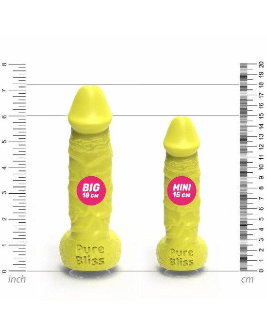 Крафтове мило-член із присоскою Pure Bliss MINI Yellow, натуральне Крафтове мило-член із присоскою Pure Bliss MINI Yellow, натуральне