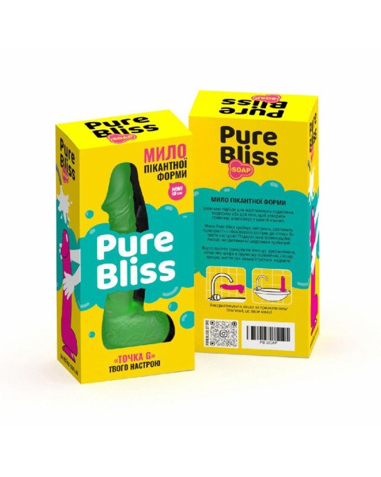 Крафтове мило-член із присоскою Pure Bliss MINI Green, натуральне Крафтове мило-член із присоскою Pure Bliss MINI Green, натуральне