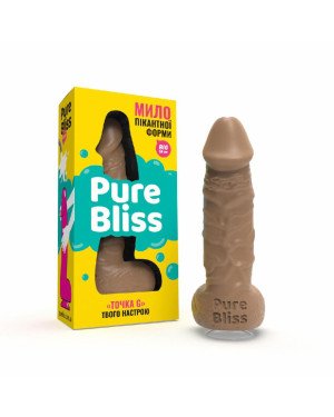 Крафтове мило-член із присоскою Pure Bliss BIG Brown, натуральне Крафтове мило-член із присоскою Pure Bliss BIG Brown, натуральне