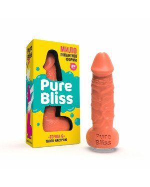 Крафтове мило-член із присоскою Pure Bliss BIG Coral, натуральне Крафтове мило-член із присоскою Pure Bliss BIG Coral, натуральне