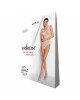 Бодістокінг з доступом Passion BS086 black, вертикальна сітка, виріз на спинці Бодістокінг з доступом Passion BS086 black, вертикальна сітка, виріз на спинці