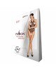 Бодістокінг у велику сітку Passion BS087 black, відкрита спина, халтер, з доступом Бодістокінг у велику сітку Passion BS087 black, відкрита спина, халтер, з доступом