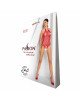 Бодістокінг у велику сітку Passion BS087 red, відкрита спина, халтер, з доступом Бодістокінг у велику сітку Passion BS087 red, відкрита спина, халтер, з доступом
