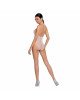 Бодістокінг у велику сітку Passion BS087 white, відкрита спина, халтер, з доступом Бодістокінг у велику сітку Passion BS087 white, відкрита спина, халтер, з доступом