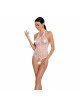 Бодістокінг у велику сітку Passion BS087 white, відкрита спина, халтер, з доступом Бодістокінг у велику сітку Passion BS087 white, відкрита спина, халтер, з доступом