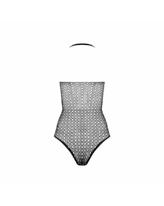 Бодістокінг з декольте Passion BS088 black, імітація корсетної шнурівки Бодістокінг з декольте Passion BS088 black, імітація корсетної шнурівки