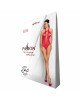 Бодістокінг з декольте Passion BS088 red, імітація корсетної шнурівки Бодістокінг з декольте Passion BS088 red, імітація корсетної шнурівки