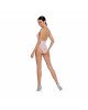 Бодістокінг з декольте Passion BS088 white, імітація корсетної шнурівки Бодістокінг з декольте Passion BS088 white, імітація корсетної шнурівки