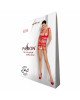 Бодістокінг-сукня Passion BS089 red, міні, плетіння у вигляді павутини Бодістокінг-сукня Passion BS089 red, міні, плетіння у вигляді павутини