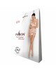 Бодістокінг-сукня Passion BS089 white, міні, плетіння у вигляді павутини Бодістокінг-сукня Passion BS089 white, міні, плетіння у вигляді павутини