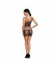 Бодістокінг — мінісукня з метеликами Passion BS090 black Бодістокінг — мінісукня з метеликами Passion BS090 black