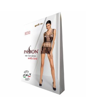 Бодістокінг — мінісукня з метеликами Passion BS090 black Бодістокінг — мінісукня з метеликами Passion BS090 black