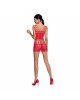 Бодістокінг — мінісукня з метеликами Passion BS090 red Бодістокінг — мінісукня з метеликами Passion BS090 red