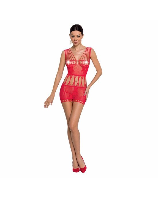 Бодістокінг — мінісукня з метеликами Passion BS090 red Бодістокінг — мінісукня з метеликами Passion BS090 red