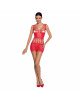 Бодістокінг — мінісукня з метеликами Passion BS090 red Бодістокінг — мінісукня з метеликами Passion BS090 red