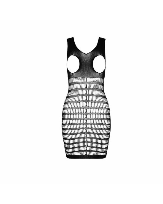 Бодістокінг-сукня з відкритими грудями Passion BS092 black Бодістокінг-сукня з відкритими грудями Passion BS092 black