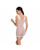 Бодістокінг-сукня з відкритими грудями Passion BS092 white Бодістокінг-сукня з відкритими грудями Passion BS092 white