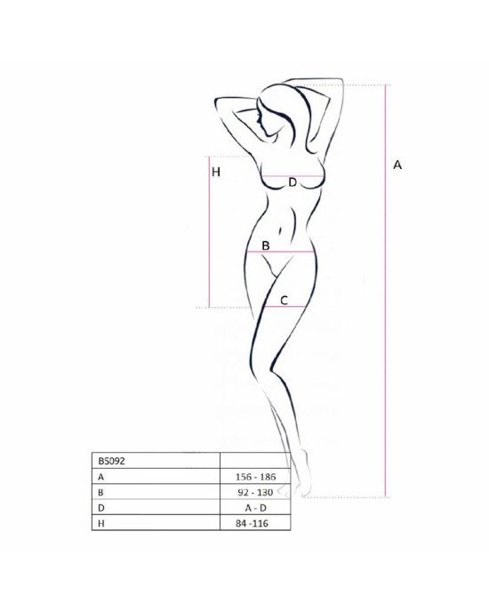 Бодістокінг-сукня з відкритими грудями Passion BS092 white Бодістокінг-сукня з відкритими грудями Passion BS092 white