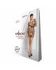 Бодістокінг-сукня з глибоким коміром Passion BS093 black, довгі рукави Бодістокінг-сукня з глибоким коміром Passion BS093 black, довгі рукави