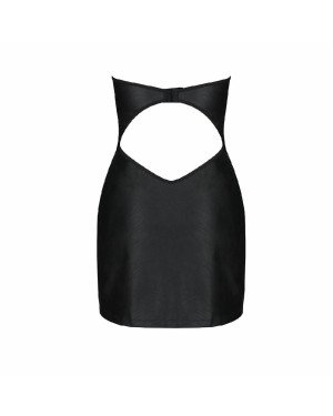 Мінісукня з екошкіри Celine Chemise black L/XL — Passion: шнурівка, трусики в комплекті Мінісукня з екошкіри Celine Chemise black L/XL — Passion: шнурівка, трусики в комплекті