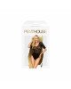 Боді Penthouse All The Way S/L Black, відкрита спинка, рукави, низ у вигляді високих трусиків танга Боді Penthouse All The Way S/L Black, відкрита спинка, рукави, низ у вигляді високих трусиків танга