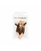 Боді Penthouse Midnight Visit XL Black, глибока горловина, виріз на спині, рукава Боді Penthouse Midnight Visit XL Black, глибока горловина, виріз на спині, рукава