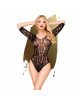 Боді Penthouse Midnight Visit S/L Black, глибока горловина, виріз на спині, рукава Боді Penthouse Midnight Visit S/L Black, глибока горловина, виріз на спині, рукава
