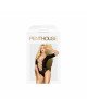 Боді Penthouse Salute Me S/L Black, імітація шнурівки на спині та декольте, геометричне плетіння Боді Penthouse Salute Me S/L Black, імітація шнурівки на спині та декольте, геометричне плетіння