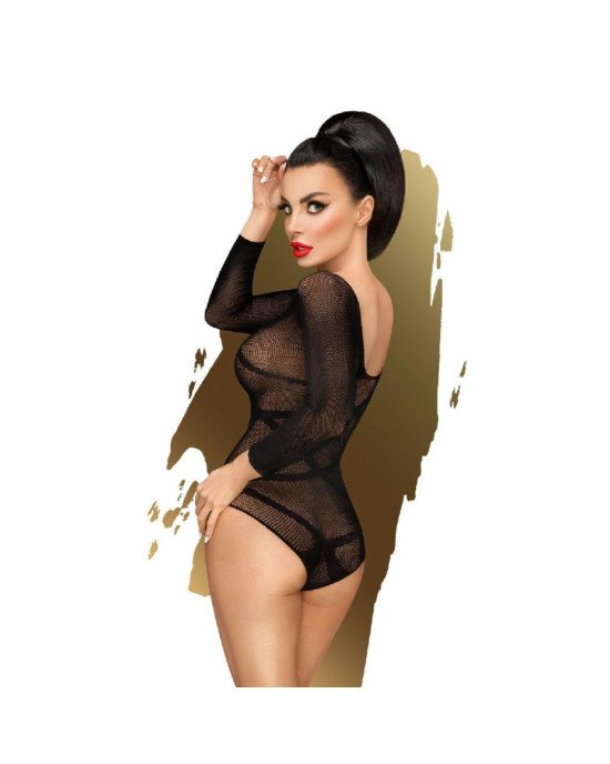 Боді Penthouse High On Love XL Black, глибокий виріз на спині, імітація стреп Боді Penthouse High On Love XL Black, глибокий виріз на спині, імітація стреп