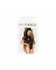 Боді Penthouse Be Mine S/L Black, виріз на спинці, імітація стрепу у вигляді геометричного малюнка Боді Penthouse Be Mine S/L Black, виріз на спинці, імітація стрепу у вигляді геометричного малюнка