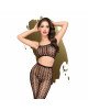 Комплект Penthouse Work It Out XL Black, короткий топ та колготки, ажурне плетіння Комплект Penthouse Work It Out XL Black, короткий топ та колготки, ажурне плетіння