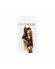 Бодістокінг Penthouse High stakes XL Black, мінісукня, квітковий декор, глибоке декольте, панчохи Бодістокінг Penthouse High stakes XL Black, мінісукня, квітковий декор, глибоке декольте, панчохи