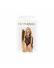 Боді Penthouse Runway Queen S/L Black, виріз на спині, плетіння в зоні декольте та на спинці Боді Penthouse Runway Queen S/L Black, виріз на спині, плетіння в зоні декольте та на спинці