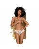 Трусики-бразиліана Penthouse Adore Me S/M White, квіткове мереживо, тоненькі ремінці, бантики Трусики-бразиліана Penthouse Adore Me S/M White, квіткове мереживо, тоненькі ремінці, бантики