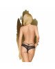Трусики-бразиліана Penthouse Mermaid Fantasy S/M Black, мереживо, низька посадка, ремінці, бантики Трусики-бразиліана Penthouse Mermaid Fantasy S/M Black, мереживо, низька посадка, ремінці, бантики